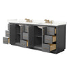 Custom image for Dark Gray with Satin Bronze Trim / Giotto Quartz / No Mirror