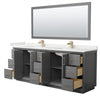 Custom image for Dark Gray with Satin Bronze Trim / White Quartz / 70