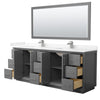 Custom image for Dark Gray with Brushed Nickel Trim / Carrara Cultured Marble / 70