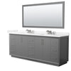 Custom image for Dark Gray with Brushed Nickel Trim / Carrara Cultured Marble / 70