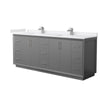 Custom image for Dark Gray with Brushed Nickel Trim / White Cultured Marble / No Mirror