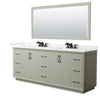 Custom image for Light Green with Matte Black Trim / Carrara Cultured Marble / 70