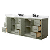 Custom image for Light Green with Matte Black Trim / Carrara Cultured Marble / No Mirror