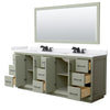 Custom image for Light Green with Matte Black Trim / White Cultured Marble / 70