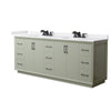 Custom image for Light Green with Matte Black Trim / White Cultured Marble / No Mirror