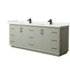 Custom image for Light Green with Matte Black Trim / White Quartz / No Mirror