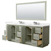 Custom image for Light Green with Brushed Nickel Trim / Carrara Cultured Marble / 70