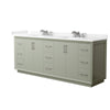 Custom image for Light Green with Brushed Nickel Trim / Carrara Cultured Marble / No Mirror