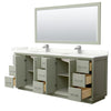 Custom image for Light Green with Brushed Nickel Trim / Giotto Quartz / 70