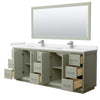 Custom image for Light Green with Brushed Nickel Trim / White Cultured Marble / 70