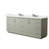 Custom image for Light Green with Brushed Nickel Trim / White Quartz / No Mirror