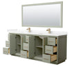Custom image for Light Green with Satin Bronze Trim / Carrara Cultured Marble / 70