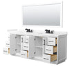 Custom image for White with Matte Black Trim / Carrara Cultured Marble / 70
