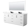 Custom image for White with Matte Black Trim / Carrara Cultured Marble / 70