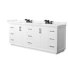 Custom image for White with Matte Black Trim / Carrara Cultured Marble / No Mirror