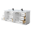 Custom image for White with Matte Black Trim / White Carrara Marble / No Mirror