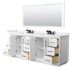 Custom image for White with Matte Black Trim / White Cultured Marble / 70