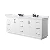 Custom image for White with Matte Black Trim / White Cultured Marble / No Mirror
