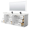 Custom image for White with Matte Black Trim / White Quartz / 70