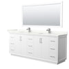 Custom image for White with Brushed Nickel Trim / Giotto Quartz / 70