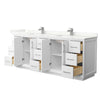 Custom image for White with Brushed Nickel Trim / Giotto Quartz / No Mirror