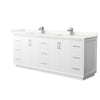 Custom image for White with Brushed Nickel Trim / Giotto Quartz / No Mirror