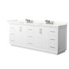 Custom image for White with Brushed Nickel Trim / Giotto Quartz / No Mirror