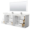 Custom image for White with Brushed Nickel Trim / White Quartz / 70