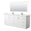 Custom image for White with Brushed Nickel Trim / White Quartz / 70