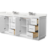 Custom image for White with Brushed Nickel Trim / White Quartz / No Mirror