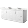 Custom image for White with Brushed Nickel Trim / White Quartz / No Mirror