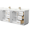 Custom image for White with Satin Bronze Trim / Giotto Quartz / No Mirror