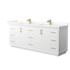 Custom image for White with Satin Bronze Trim / Giotto Quartz / No Mirror