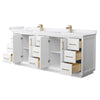 Custom image for White with Satin Bronze Trim / White Cultured Marble / No Mirror