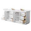 Custom image for White with Satin Bronze Trim / White Cultured Marble / No Mirror