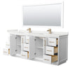 Custom image for White with Satin Bronze Trim / White Quartz / 70