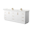 Custom image for White with Satin Bronze Trim / White Quartz / No Mirror