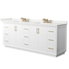 Custom image for White with Satin Bronze Trim / White Quartz / No Mirror