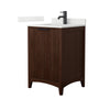 Custom image for Dark Walnut with Matte Black Trim / Giotto Quartz / No Mirror