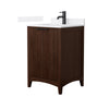 Custom image for Dark Walnut with Matte Black Trim / White Cultured Marble / No Mirror