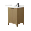 Custom image for Natural Oak with Matte Black Trim / Giotto Quartz / No Mirror