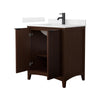 Custom image for Dark Walnut with Matte Black Trim / Carrara Cultured Marble / No Mirror