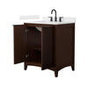 Custom image for Dark Walnut with Matte Black Trim / Carrara Cultured Marble / No Mirror