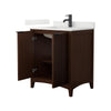 Custom image for Dark Walnut with Matte Black Trim / Giotto Quartz / No Mirror