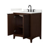 Custom image for Dark Walnut with Matte Black Trim / Giotto Quartz / No Mirror