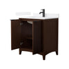 Custom image for Dark Walnut with Matte Black Trim / White Quartz / No Mirror