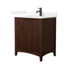 Custom image for Dark Walnut with Matte Black Trim / White Quartz / No Mirror