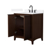 Custom image for Dark Walnut with Matte Black Trim / White Quartz / No Mirror
