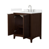 Custom image for Dark Walnut with Brushed Nickel Trim / Carrara Cultured Marble / No Mirror