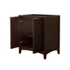 Custom image for Dark Walnut with Brushed Nickel Trim / No Mirror